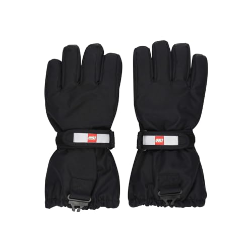 Lego Wear Unisex Kinder Lwatlin - Lego Tec Fingerhandschuhe Play Winter Handschuhe, 995 Black, 146-152 EU von Kabooki