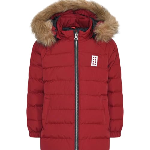 Lego Wear Mädchen Lego Wear Mädchen Winterjacke mit Fake Fell 3.000 Wassersäule Atmungsaktiv Lwjenni 700 Jacke, 368, 80 EU von LEGO