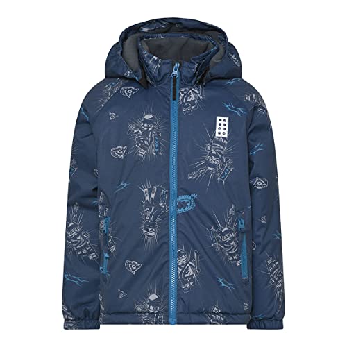 LEGO Wear Unisex Wear Ninjago Winterjacke 3.000 Wassersäule, Wasserabweisend, Winddicht, Warm Lwjalapo 601 Jacke, 590, 128 EU von LEGO