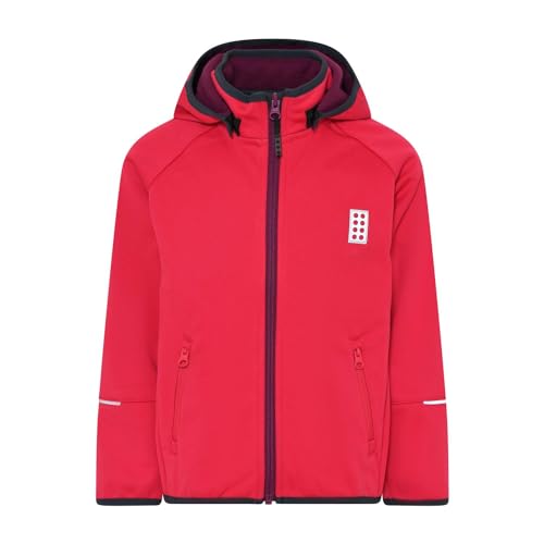 Kabooki Jungen LWSKY 764-SOFTSHELL Jacket Softshell, Red, 104 cm von Kabooki