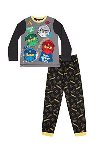 Lego Ninjago Long Pyjama Set für Jungen, Schwarz , 8-9 Jahre von LEGO