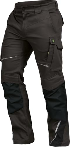 Leibwächter Flex-line Arbeitshose Herren – anthrazit/schwarz – Gr. 24 – Bequeme Workwear mit Elastan (Spandex) – 60°C waschbar & trocknergeeignet – erhöhte Reißfestigkeit – für verschiedenste Berufe von Leibwächter