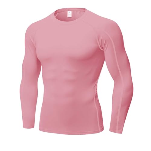1/3er-Pack Herren-Kompressions-Shirts, langärmelig, Workout, Baselayer, schnelltrocknend, Basketball, Lauf-Top, Unterhemden, Rosa Nr. 15-3, XL 1/3er-Pack Herren-Kompressions-Shirts, langärmelig, Workout, Baselayer, schnelltrocknend, Basketball, Lauf-Top, Unterhemden, Rosa Nr. 15-3, XL von LEICHR