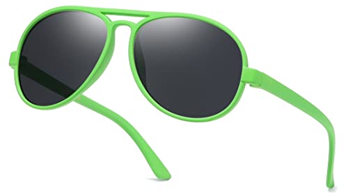 LEICO FASHION Piloten-Sonnenbrille für Babys und Kleinkinder, für Jungen und Mädchen, Alter 0–4 Jahre, bruchsicherer, gummierter Rahmen von LEICO FASHION