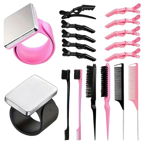 18 Stück/Set Haar Flechten Set Armband Haarkämme Haarspange Armband Pin Kissen Halter Haarschmuck von LEIDJGUN