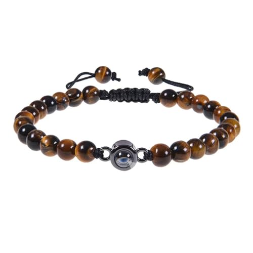 LEIDJGUN Elegantes Pärchen Armband mit 100 Sprachen I Loves You Projektion in Kristallen Mattes Stein tragbar für Jubiläen von LEIDJGUN