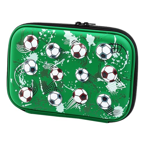 LEIDJGUN Federmäppchen Mit Großer Kapazität Schreibwaren Tasche Bleistiftbeutel Fußball Muster Bleistiftbeutel Make Up Tasche Schreibtisch Für Teenager von LEIDJGUN