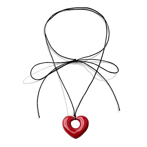 LEIDJGUN Hohlliebe Halskette Weibliche Temperament Nische Colarmbone Kette Einstellbare Kette Multikolen Herzschmuck von LEIDJGUN