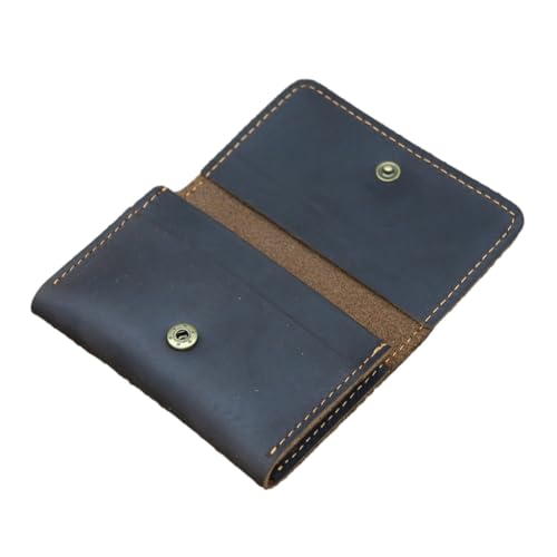 LEIDJGUN Retro Short Wallet and Portable PU Card Holder Money Bag Purse for and, dunkelbraun von LEIDJGUN