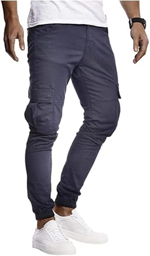 Leif Nelson Herren Hose Jeans Stretch Jeanshose Chino Cargo Chinohose Jogger Freizeithose Stretch Slim Fit LN9285; W29L32, Blau von Leif Nelson