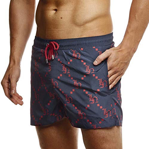 Leif Nelson Herren Sommer Badeshorts mit Taschen Männer Badehose Schwimmshorts Herren Schwimmhose-Beachshorts Jungen Strand Shorts Kurze Hosen Cargo Bermuda Chino LN92535 Blau XX-Large von Leif Nelson