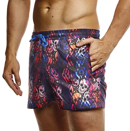 Leif Nelson Herren Sommer Badeshorts mit Taschen Männer Badehose Schwimmshorts Herren Schwimmhose-Beachshorts Jungen Strand Shorts Kurze Hosen Cargo Bermuda Chino LN92540-515 bunt XX-Large von Leif Nelson