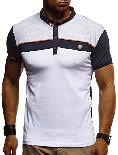 Leif Nelson Sommer Poloshirt Kurzarm Herren T-Shirt Kragen (Blau, Größe M) - Coole Männer Poloshirts lang Baumwolle - Polo Shirt for Men Tshirt von Leif Nelson