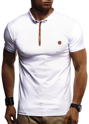 Leif Nelson Sommer Poloshirt Kurzarm Herren T-Shirt Kragen (Weiß, Größe S) - Casual Männer Poloshirts lang Baumwolle - Polo Shirt for Men Tshirt von Leif Nelson