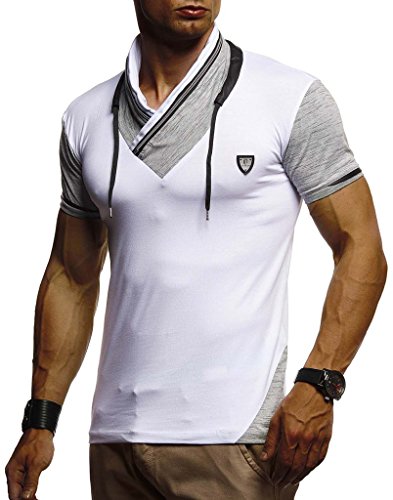 Leif Nelson-T Shirt Herren für Sports & Outdoor | Sportshirt Herren Kurzarm & Slim Fit Tshirt Herren | Teil der Herren Sportbekleidung | Stehkragen T-Shirt | Activewear & Gym Shirt für Herren LN-805 von Leif Nelson