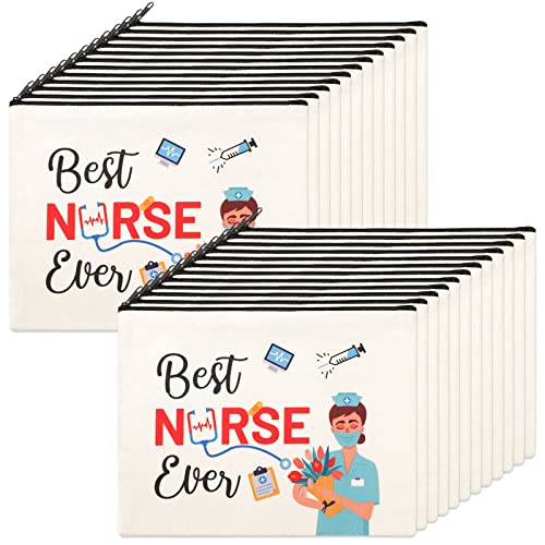 LEIFIDE 24 Stück Still-Wertschätzung Geschenk Make-up-Taschen für Frauen, Segeltuch Krankenschwester Kosmetiktasche Krankenschwester Praktiker Geschenke Krankenschwester Woche Krankenschwester Geburtstag Weihnachten Geschenk (Vivid Style) LEIFIDE 24 Stück Still-Wertschätzung Geschenk Make-up-Taschen für Frauen, Segeltuch Krankenschwester Kosmetiktasche Krankenschwester Praktiker Geschenke Krankenschwester Woche Krankenschwester Geburtstag Weihnachten Geschenk (Vivid Style) von LEIFIDE