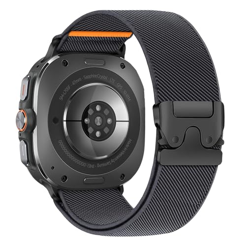 Elastisches Nylonband für Samsung Galaxy Watch Ultra 2 Ultra 2025 2024, 47 mm, für Herren, dehnbar, sportlich, Fallschirm-Stil, magnetische Schnalle, für Samsung Galaxy Watch 8/7 Ultra Elastisches Nylonband für Samsung Galaxy Watch Ultra 2 Ultra 2025 2024, 47 mm, für Herren, dehnbar, sportlich, Fallschirm-Stil, magnetische Schnalle, für Samsung Galaxy Watch 8/7 Ultra von LEIXIUER