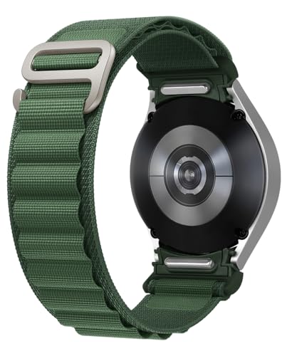 One Click Alpine Loop-Armband für Samsung Galaxy Watch 6, 5, 4, 40 mm, 44 mm, 42 mm, 46 mm, 43 mm, 5 Pro, 45 mm, robustes gewebtes Schlaufenband, G-Haken, Nylon, Sportband für Herren und Damen, von LEIXIUER