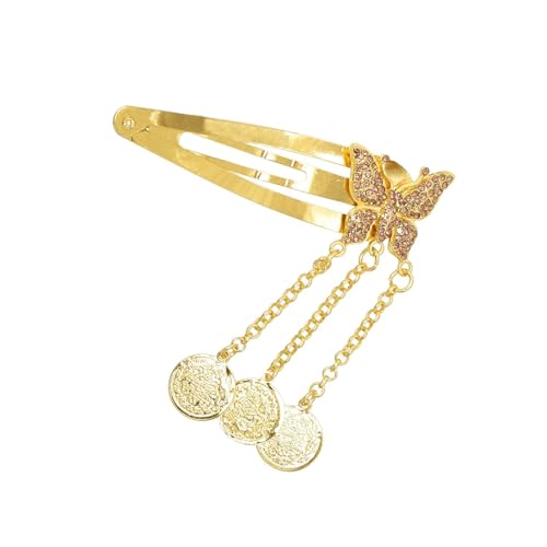 LEJIAJU Eleganter Haarschmuck Aus Legierung Mit Goldenen Quasten Und Funkelnden Strasssteinen Perfekt Für Partys Und Feiern von LEJIAJU