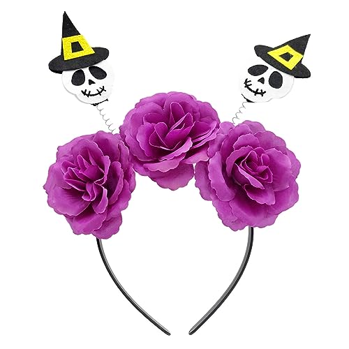 LEJIAJU Haarreif für Erwachsene, Teenager, Fledermaus- und Blumenform, Haarreif, Halloween, Party, Kopfschmuck, für Damen, Mädchen, Cosplay, Kostüm, Haarband LEJIAJU Haarreif für Erwachsene, Teenager, Fledermaus- und Blumenform, Haarreif, Halloween, Party, Kopfschmuck, für Damen, Mädchen, Cosplay, Kostüm, Haarband von LEJIAJU