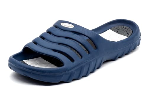 LEKANN 920 Herren Badelatschen Leichte Badeschlappen Sauna Dusch & Badeschuhe, Dunkelblau 41 EU von LEKANN