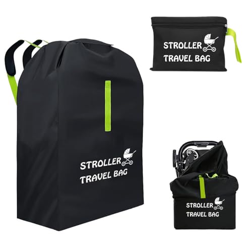 lelewangluo Transporttasche Kinderwagen, Robuste Gate Check Reisetasche Wasserdicht Kinderwagen Abdeckung Schutzhülle Stroller Bag Flugzeug Buggy Tasche mit Schultergurt von lelewangluo