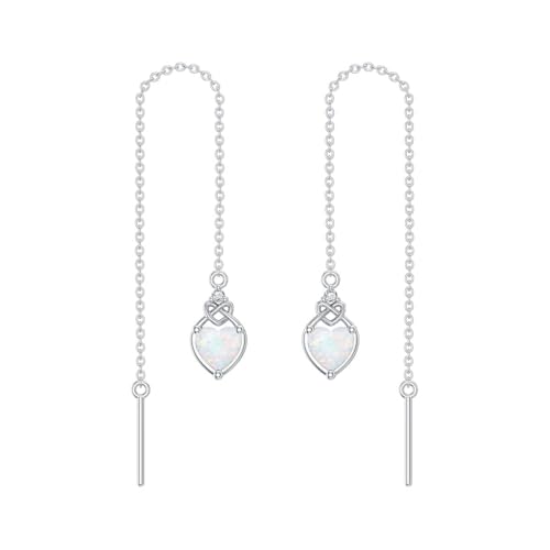 Herz keltischen Kont weißen Opal Threader Ohrringe 925 Sterling Silber Oktober Birthstone lange Kette Drop Ohr Linie Geburtstag Schmuck Geschenke für Frauen Herz keltischen Kont weißen Opal Threader Ohrringe 925 Sterling Silber Oktober Birthstone lange Kette Drop Ohr Linie Geburtstag Schmuck Geschenke für Frauen von LELOUCHY