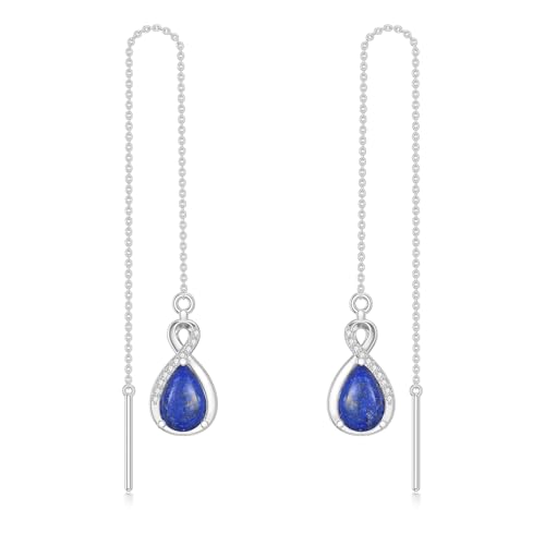 Lapis Lazuli Lange Ohrringe 925 Sterling Silber Unendlichkeit Lapis Lange Kette Tropfen Ohr Linie Ohrringe Geburtstag Schmuck Geschenke für Frauen Lapis Lazuli Lange Ohrringe 925 Sterling Silber Unendlichkeit Lapis Lange Kette Tropfen Ohr Linie Ohrringe Geburtstag Schmuck Geschenke für Frauen von LELOUCHY