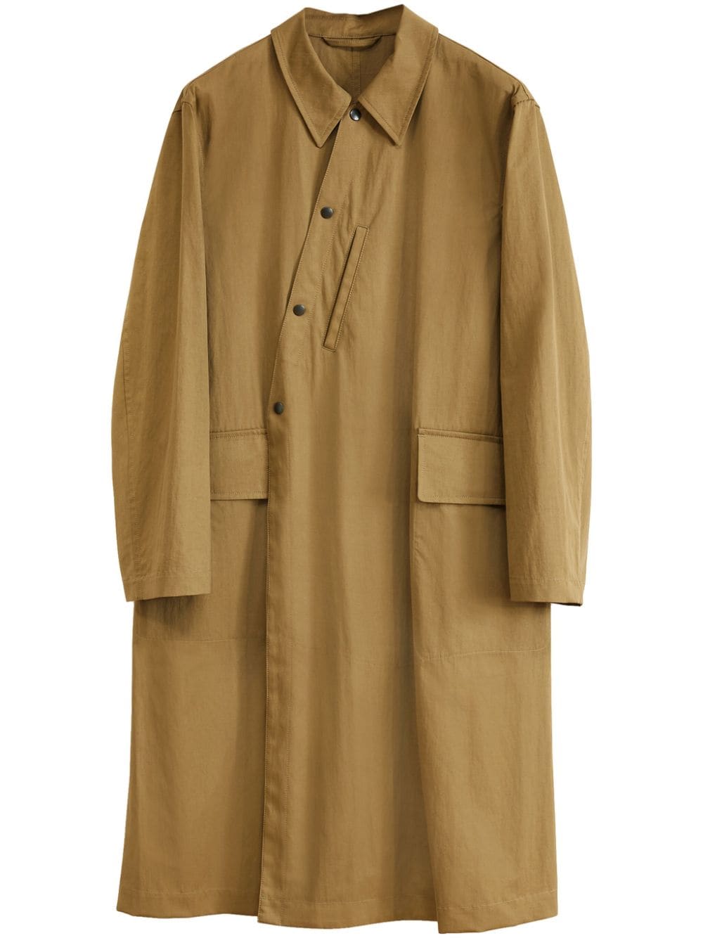 LEMAIRE Asymmetrischer Trenchcoat - Grün von LEMAIRE