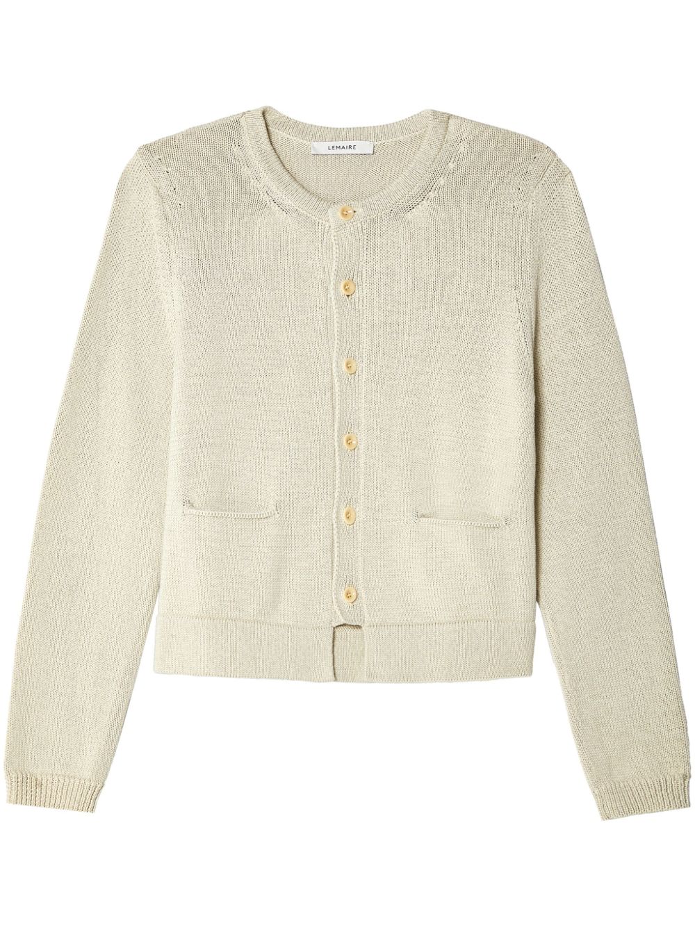 LEMAIRE Cardigan mit rundem Ausschnitt - Nude von LEMAIRE