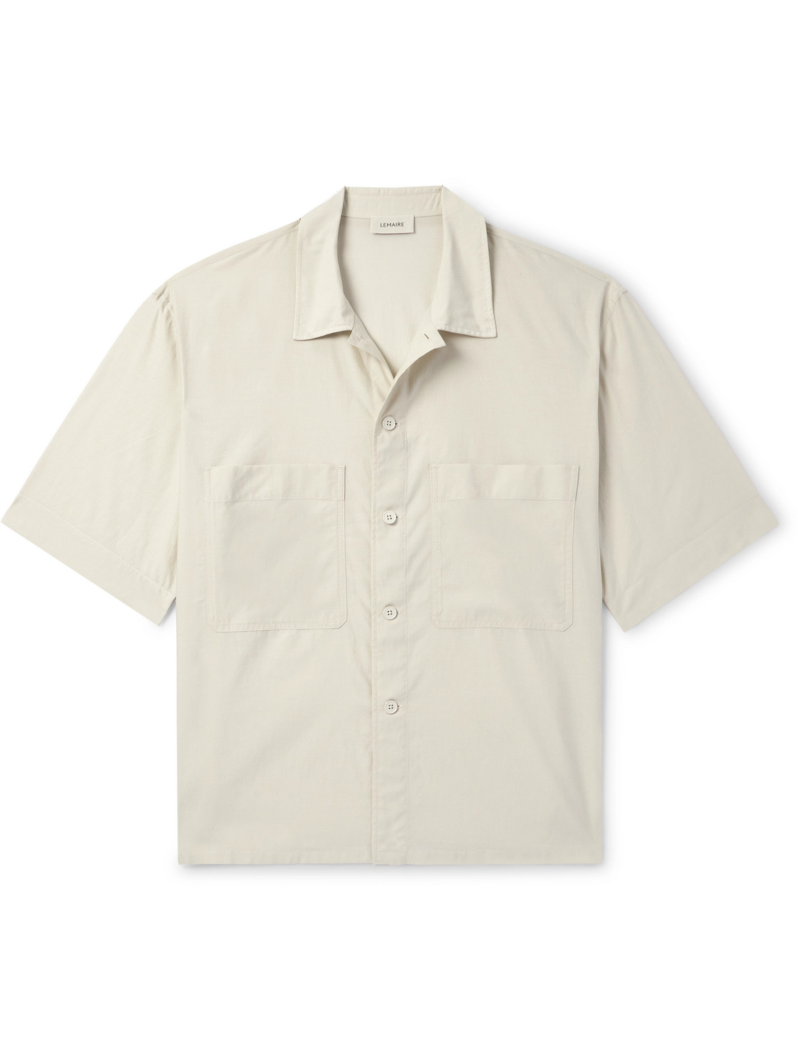 LEMAIRE - Cotton and Silk-Blend Poplin Shirt - Men - Neutrals - IT 48 von LEMAIRE