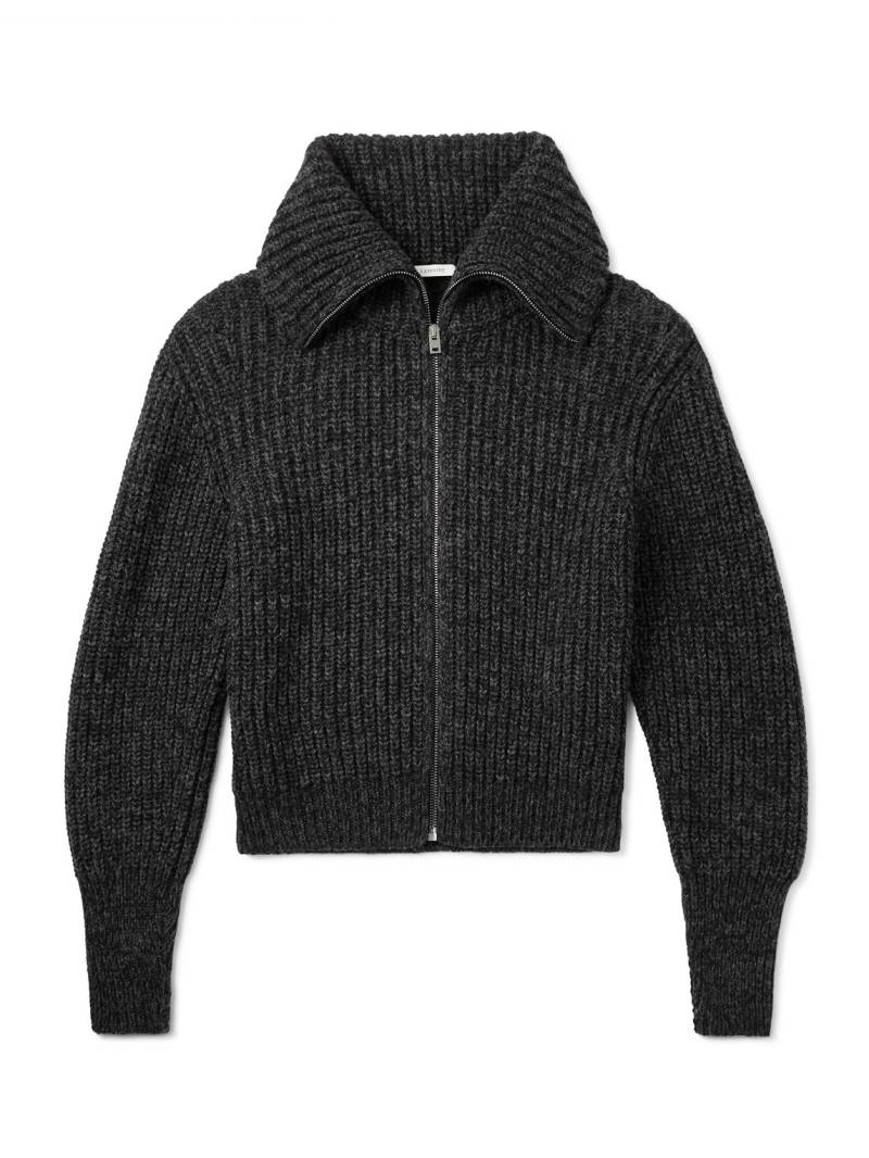 LEMAIRE - Ribbed Alpaca and Yak-Blend Cardigan - Men - Black - L von LEMAIRE