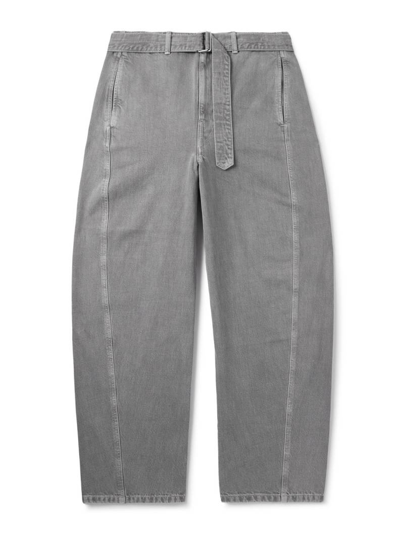 LEMAIRE - Twisted Wide-Leg Belted Jeans - Men - Gray - XS von LEMAIRE