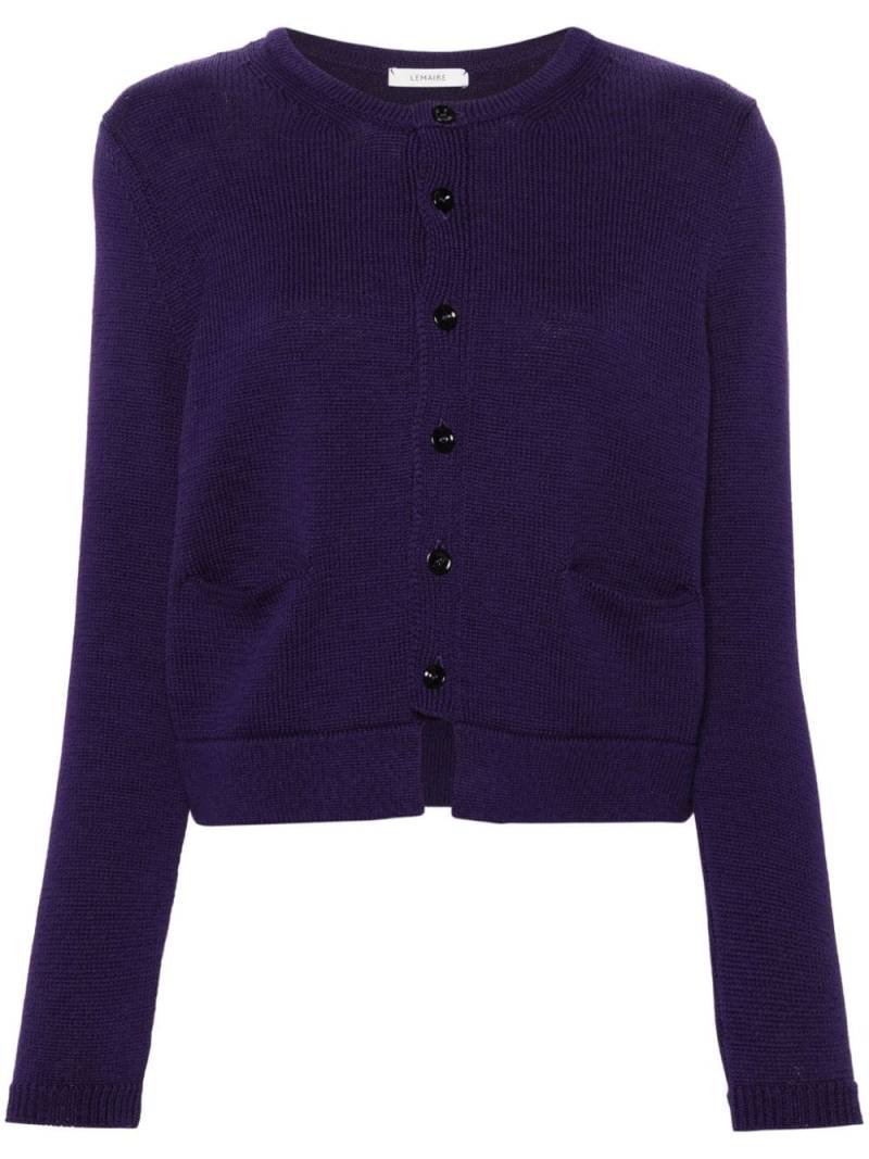 LEMAIRE crew-neck cotton cardigan - Violett von LEMAIRE