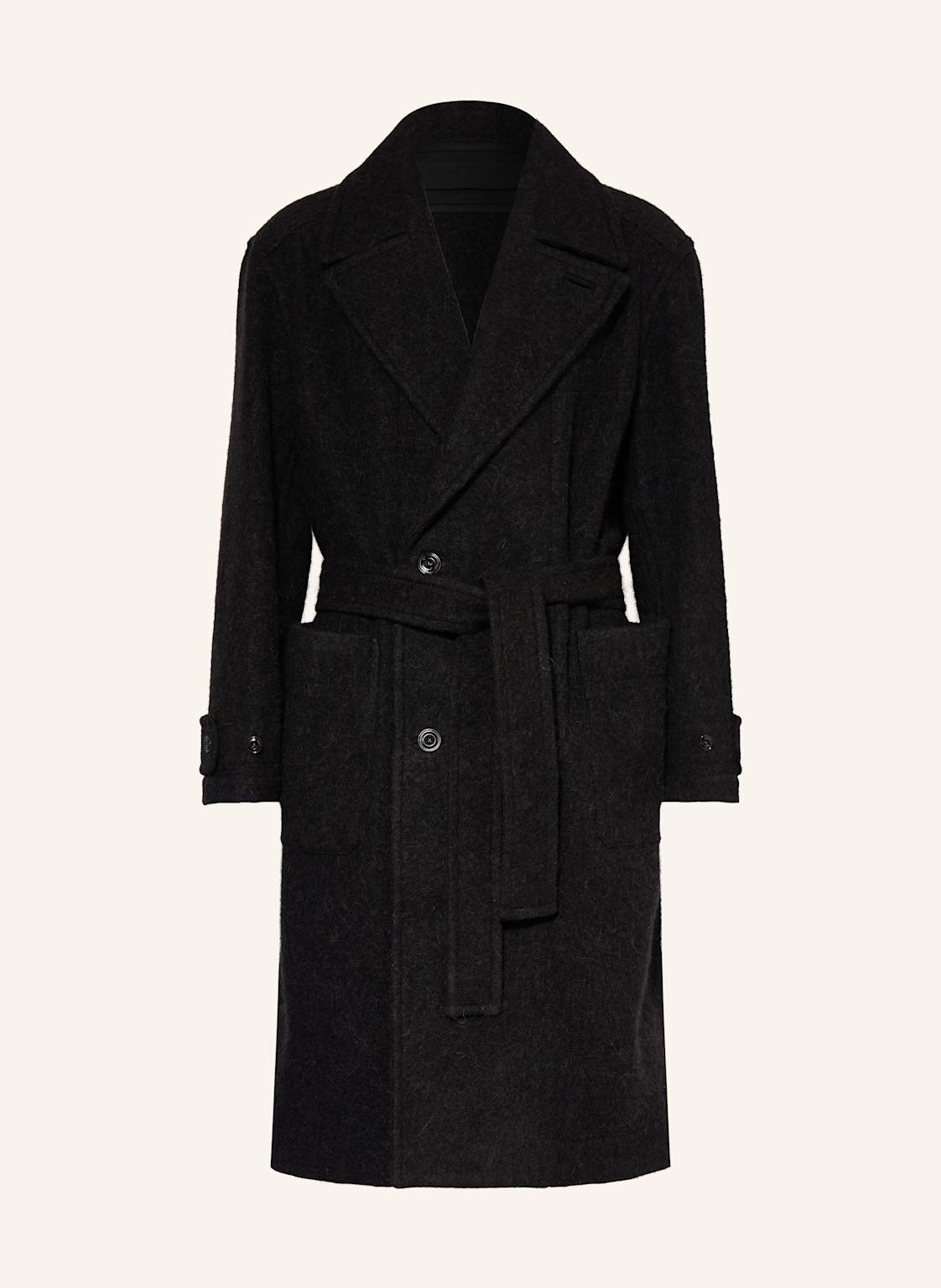 Lemaire Mantel Mit Alpaka schwarz von LEMAIRE