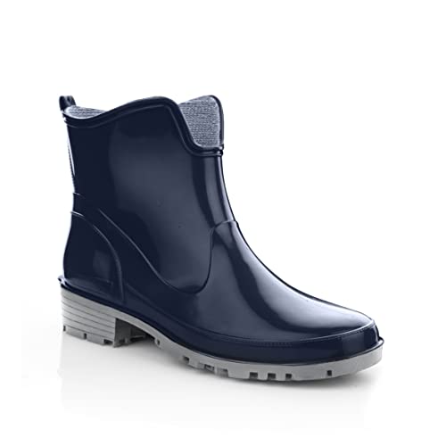 LEMIGO Gummistiefeletten kurze Gummistiefel Elke (40, Dunkelblau) von LEMIGO