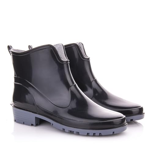 LEMIGO Gummistiefeletten kurze Gummistiefel Elke (37, Schwarz) von LEMIGO