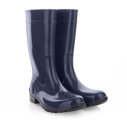 LEMIGO Damen Gummistiefel hohe Regenstiefel Ilse (36, dunkelblau) von LEMIGO