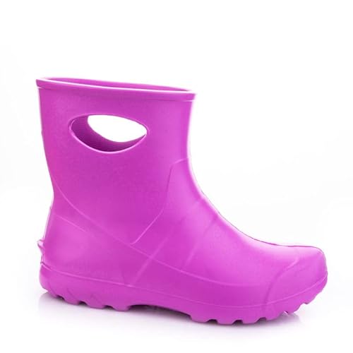 LEMIGO Unisex Sehr Leichte Garten Regenstiefel aus EVA Damen Herren Gummistiefel 36-47 EU (Rosa, EU Schuhgrößensystem, Erwachsene, Numerisch, M, 39) von LEMIGO