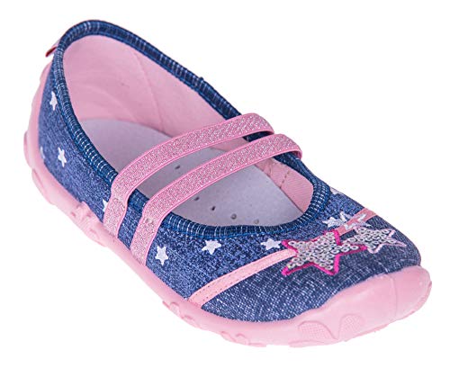 LEMIGO I.T.G. Mädchen Ballerinas Lola (35, Jeans/Sternchen) von LEMIGO