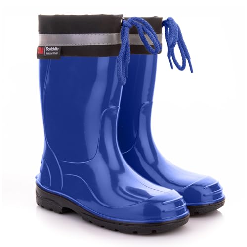 LEMIGO Kinder Gummistiefel Regenstiefel mit Stulpe KIM (22, blau) von LEMIGO