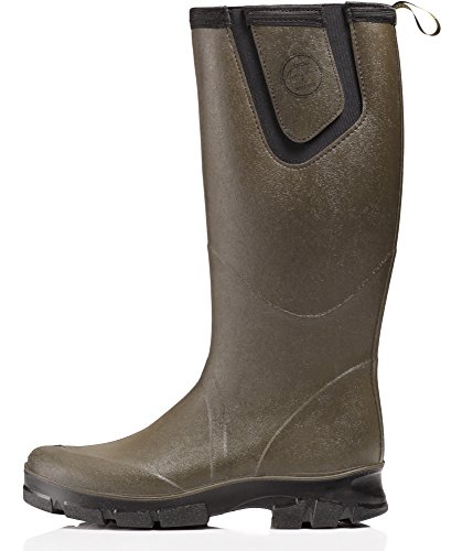 LEMIGO Professionelle Herren Neopren Jagd/Anglergummistiefel Antirutschsohle Leicht Leise und Elastisch Geometrische Sohle 719 (Grün, 46) von LEMIGO