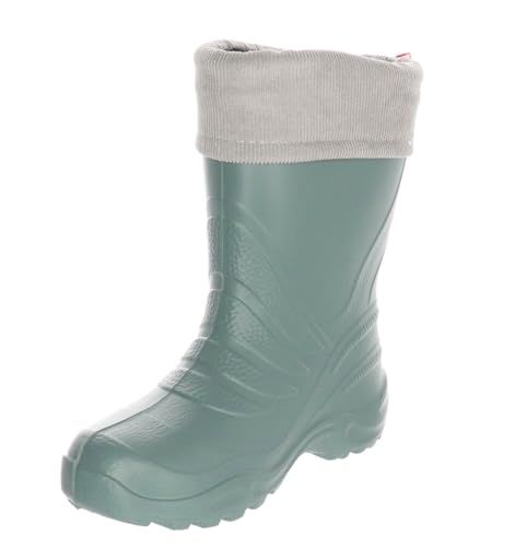 LEMIGO Termix federleichte EVA Gummistiefel gefüttert (Green Grau, 32/33 EU) von LEMIGO