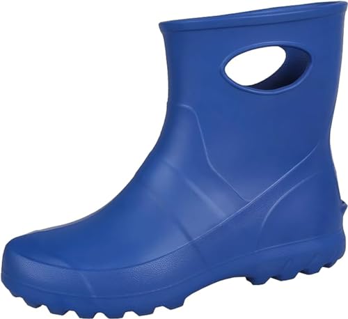 LEMIGO Unisex Sehr Leichte Garten Regenstiefel aus EVA Damen Herren Gummistiefel 36-47 EU (Blau, EU Schuhgrößensystem, Erwachsene, Numerisch, M, 36) von LEMIGO