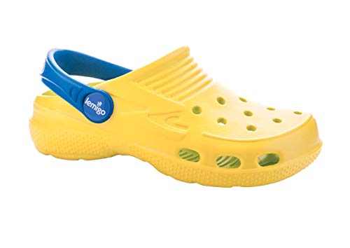 LEMIGO federleichte Kinder Eva Clogs Lemigoose (28, gelb) von LEMIGO