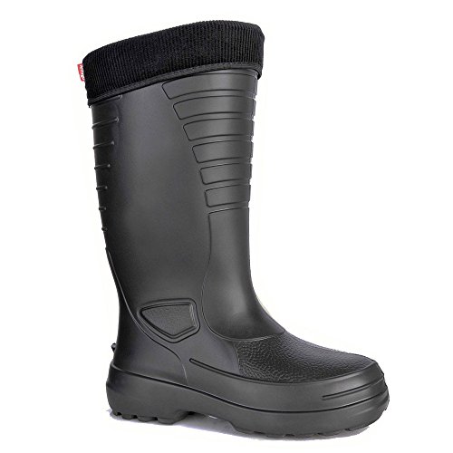 LEMIGO leichte EVA Gummistiefel gefüttert Grenlander (39, schwarz) von LEMIGO