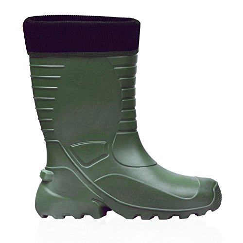 LEMIGO leichte EVA Gummistiefel gefüttert YUKON 813 (45, grün) von LEMIGO