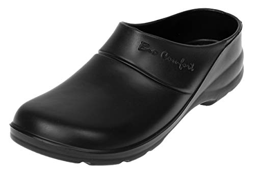 LEMIGO leichte Eva Clogs Gartenclogs Gartenschuhe Bio Comfort (47, schwarz) von LEMIGO