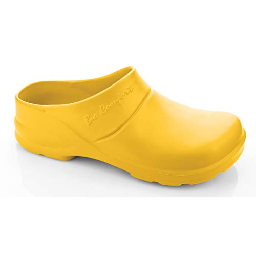 LEMIGO leichte Eva Clogs Gartenclogs Gartenschuhe Bio Comfort Lux (Gelb mit Einlage, EU Schuhgrößensystem, Erwachsene, Damen, Numerisch, M, 42) von LEMIGO