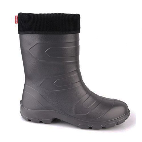 LEMIGO leichte EVA Gummistiefel gefüttert ASPEN (36, grau) von LEMIGO